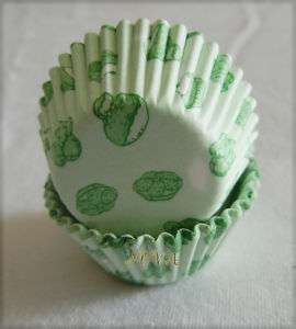 100 Mini Green muffin Cupcake Cake liners baking cup  