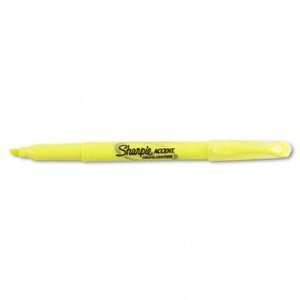Sharpie Accent Pocket Style Highlighters, Fluorescent Yellow , Chisel 