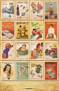   Advertising Postcard Vintage Album Lot of 32 postcards Collections Old