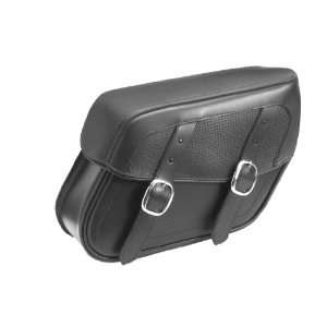   Series Premium Leather Basket Weave Keystone Bolt On Saddlebag   Pair