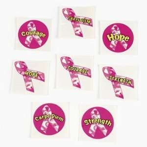   : 72 Breast Cancer Awareness Pink Ribbon Camo Tattoos: Home & Kitchen