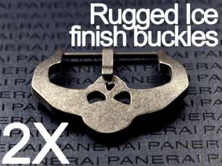 24MM RUGGED ICE FINISH SKULL BUCKLE FOR PANERAI STRAP BAND  