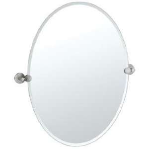   Gatco Latitude 2 Satin Nickel Finish Oval Wall Mirror: Home & Kitchen