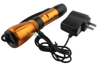 Adjustable 7w 7 Watt CREE LED Flashlight torch +Charger  