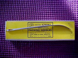 NEW from OLD STOCK 7 INCH LONG CURVED PACKING NEEDLES  
