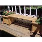 Wood Country Bench for Planters   Unfinished