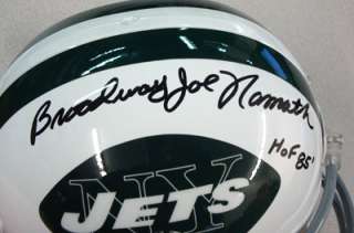 Joe Namath Autographed New York Jets Full Size Helmet Broadway Joe 