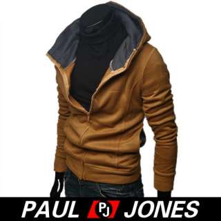PJ Mens Slim Fit Coats Zip Up Jacket Hoodies Trendy NWT  