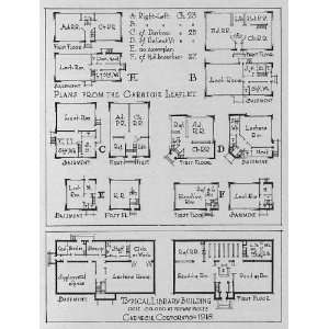   Carnegie leaflet,typical library building,prewar,1918