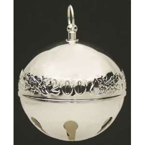  Wallace Sleigh Bell Silverplate Ornament with Box 