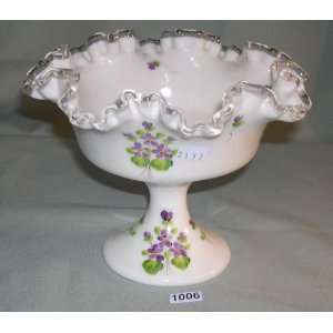  Collectible candy dish, Westmoreland Violets In the Snow 