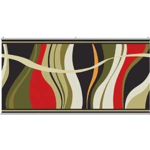  Groovy Wave   Olive Minute Mural Wall Covering Kitchen 