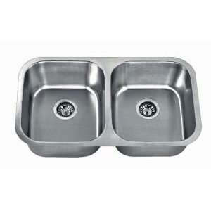  Stainless Steel Under Mount Double Bowl Sink: Home 