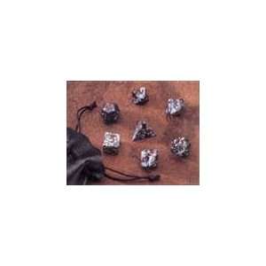    Genuine Snow Obsidian Dwarven Stones 12mm Dice Set: Toys & Games