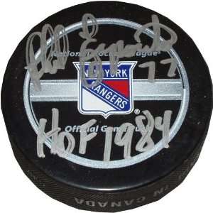  Phil Esposito New York Rangers Autographed Puck With HOF 