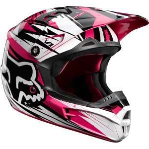  Fox Racing V1 Helmet   Undertow Black/Pink Automotive