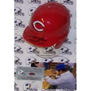 Pete Rose Signed Cincinnati Reds Mini Helmet:  Sports 