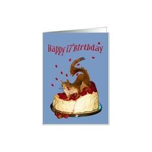   Topped Cake With Startled Squirrel on Top Card Toys & Games