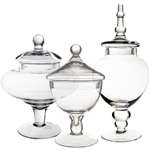 Set of Three (3) Candy Buffet Jar   Glass Apothecary Jar (Great Value 
