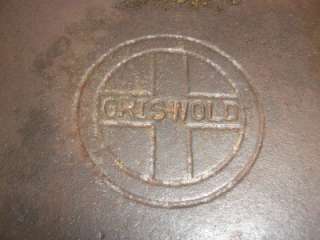 Griswold #6 Skillet & # 8 Vintage Cast Iron Dutch Oven Crescent Ozark 