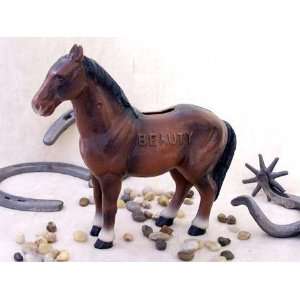 Cast Iron Horse Bank Figurine 