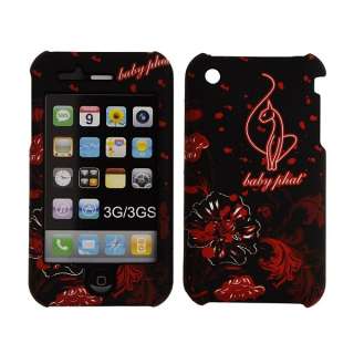   Phat Apple iPhone 3G 3GS HARD Case Cover   Black Red Phat Cat  