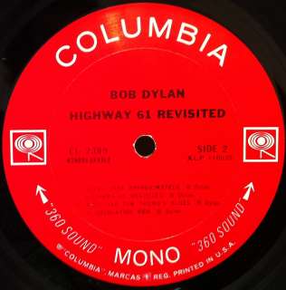 BOB DYLAN highway 61 revisited LP VG CL 2389 Vinyl 1C/1C 1965 Record 