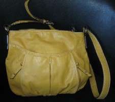   Mint Condition Yellow Leather Tignanello Shoulder Handbag  