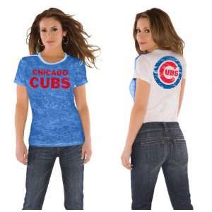 Chicago Cubs Womens Superfan Burnout Tee from Touch by Alyssa Milano 