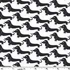 By Yard Weiner Dogs White Cotton by Michael Miller Fabrics CX5240 