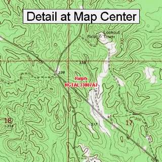 USGS Topographic Quadrangle Map   Ralph, Alabama (Folded/Waterproof 