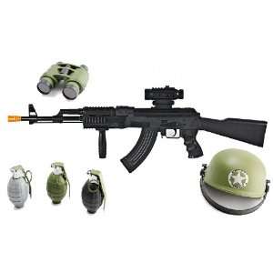  Realistic AK Toy Gun Package with combat helmet 
