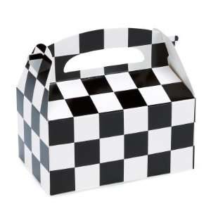 Costumes 200626 Black and White Check Empty Favor Boxes : Toys & Games 