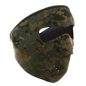  ZANheadgear Digital Green Camouflage Neoprene Face Mask 