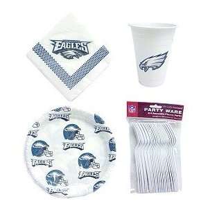 Philadelphia Eagles 96 Piece Plastic Dinnerware Set  