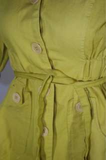 Designer Gracia Fashion Mustard Yellow Jacket Coat Top Shirt Belted 