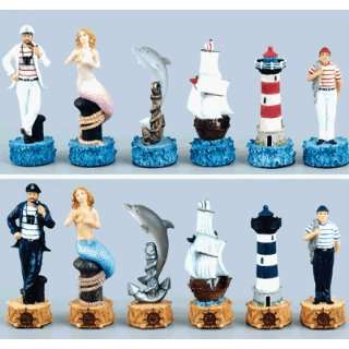  Nautical Theme Chessmen Toys & Games