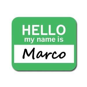  Marco Hello My Name Is Mousepad Mouse Pad