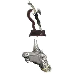  Iron Pegasus Dagger with Stand: Sports & Outdoors