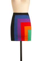 Opposites Refract Skirt  Mod Retro Vintage Skirts  ModCloth