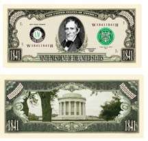 William Henry Harrison Million Dollar Bill (5/$2.50)  