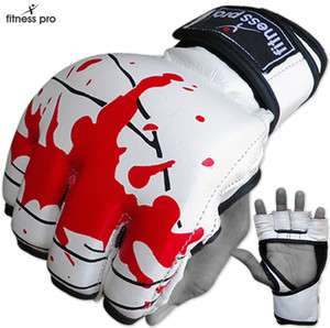 Grappling MMA gloves cage fight ufc boxing rex leather blood MEDIUM 