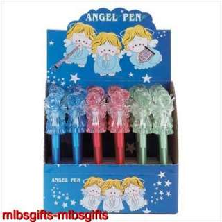Dozen Cute Angel Cherub Pens   Blue Ink  Bulk Buy New  