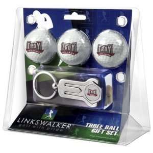  Troy State Trojans NCAA 3 Ball Gift Pack w/ Keychain Divot 
