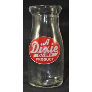 Antique Reproduction Dixie Dairy 1/2 Pint Glass Milk 