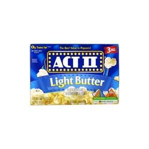  Light Butter Popcorn   3 bags,(ACT II) Health & Personal 