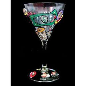  Casino Cards & Chips Design   Hand Painted   Martini   7.5 