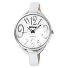 Timex Womens Style Chic White Metallic Leather Strap Watch