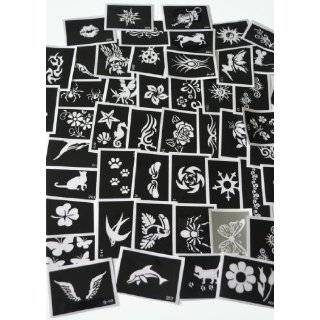 100 Three layer Adhesive Stencils for Face Painting, Air Brushing or 
