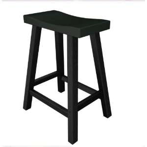  Pack of 2 Recycled Maui Outdoor Counter Bar Stools  Black 